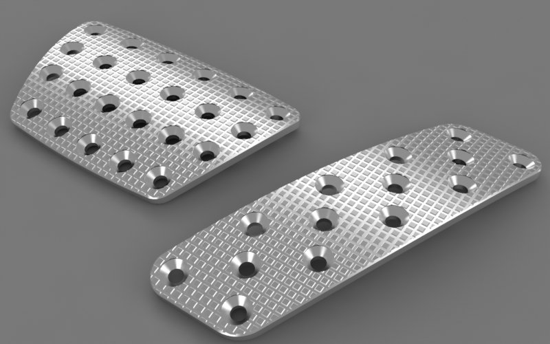 2005 - 2013 Acura RL 2nd Gen Billet Aluminum Racing Pedal Pad Covers