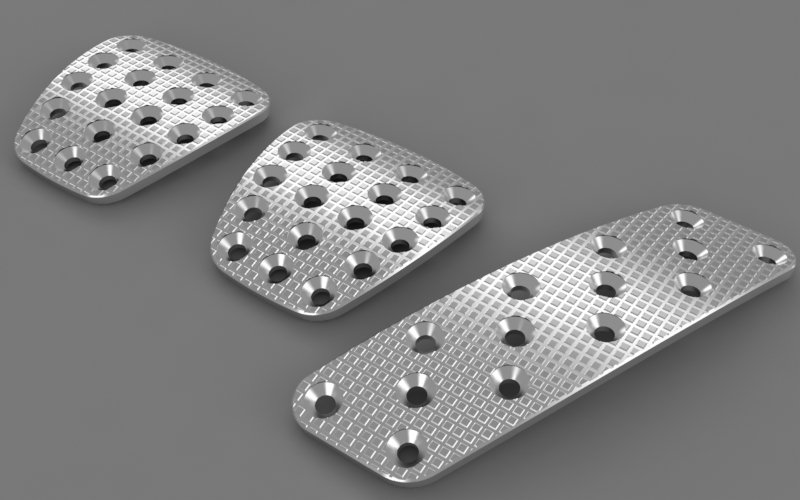 2001 - 2008 BMW 7 Series 4th Gen Billet Aluminum Racing Pedal Pad Covers